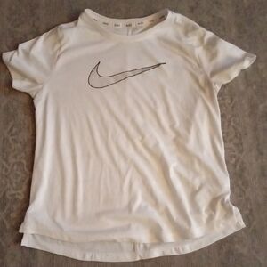 Nike White Tee with Black Swoosh